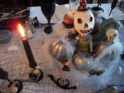 The center piece is the retired cast of Nightmare Before Christmas an 