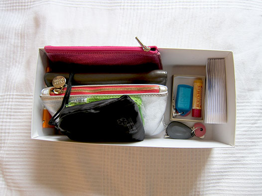 Kon Mari purse organizing